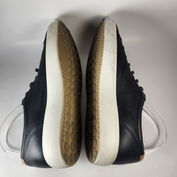 ECCO Men's Soft 7 Sneaker Size 11 EU 45 Black Leather Low Top Comfort Shoe - Picture 4 of 13
